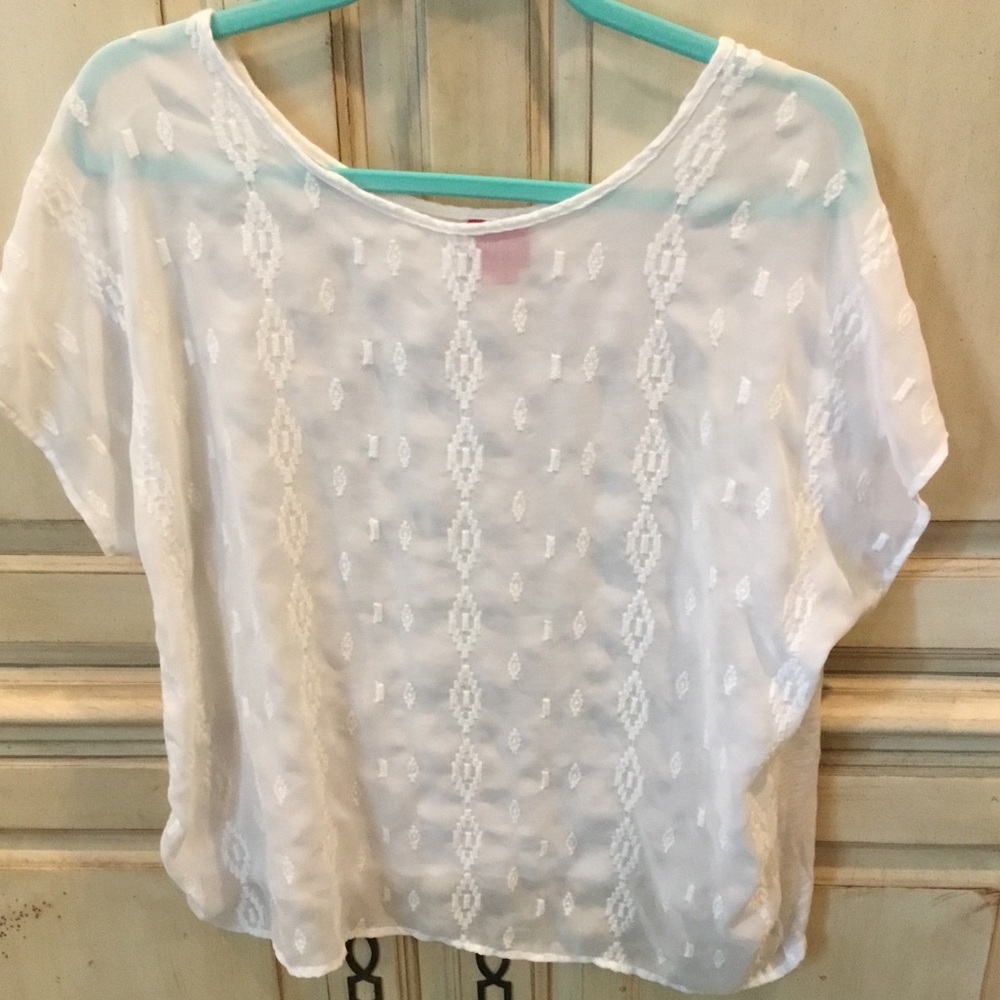 DAYTRIP from BUCKLE Shirt L Cream Color Sheer